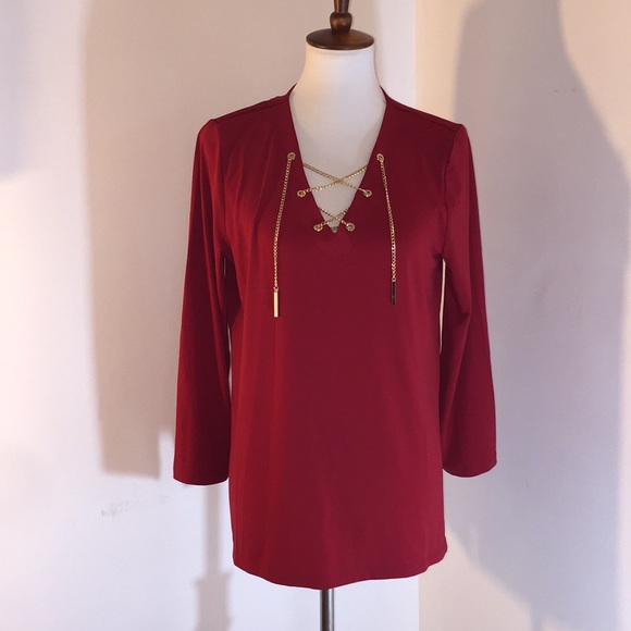 Michael kors blouses red Clearance